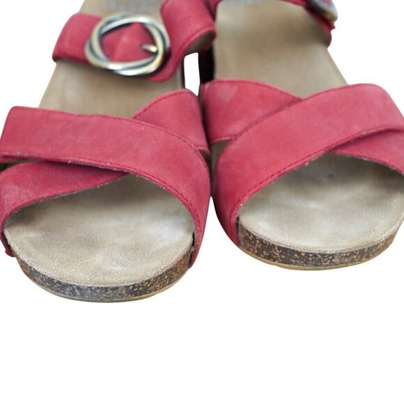 Dansko Suzie Womens Red Wedge Sandals‎ With Buckle Strap Sz 9.5 - 10 - Picture 8 of 8